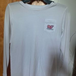 Girls large (16) cotton vineyard vines football long sleeve shirt